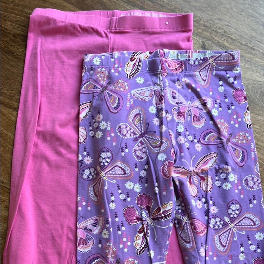 Adidas Pink and Purple Leggings Set